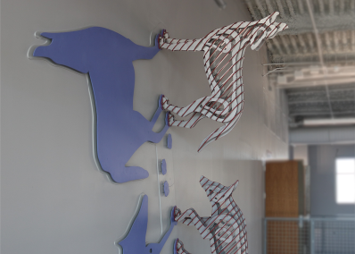 Forging the Path, by Mark Aeling. Carmichael Gym, Central Campus.